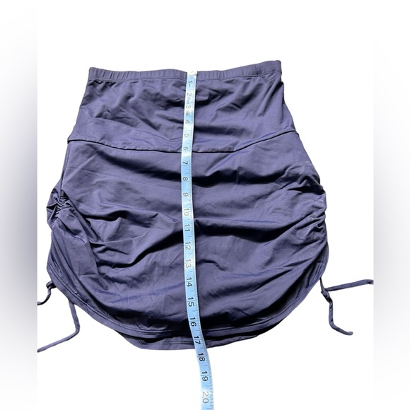 ANNE COLE Navy Live in Color Tummy Control Skirted Bikini Swim Bottom Sz L NWOT - Picture 5 of 11